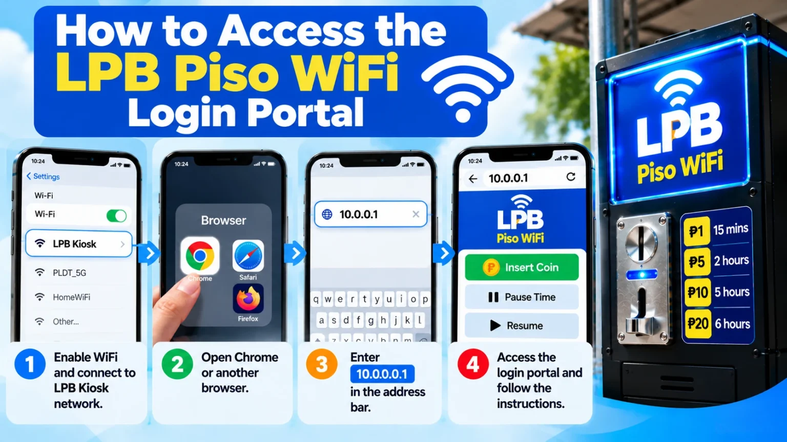 How to Access the LPB Piso WiFi Login Portal