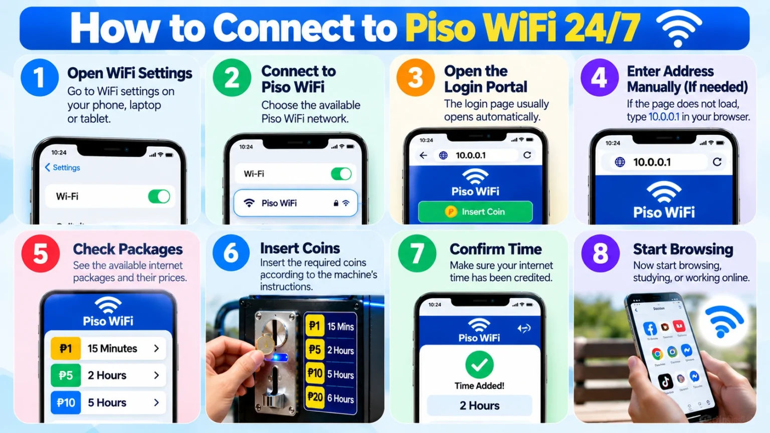 How to Connect to Piso WiFi 24/7