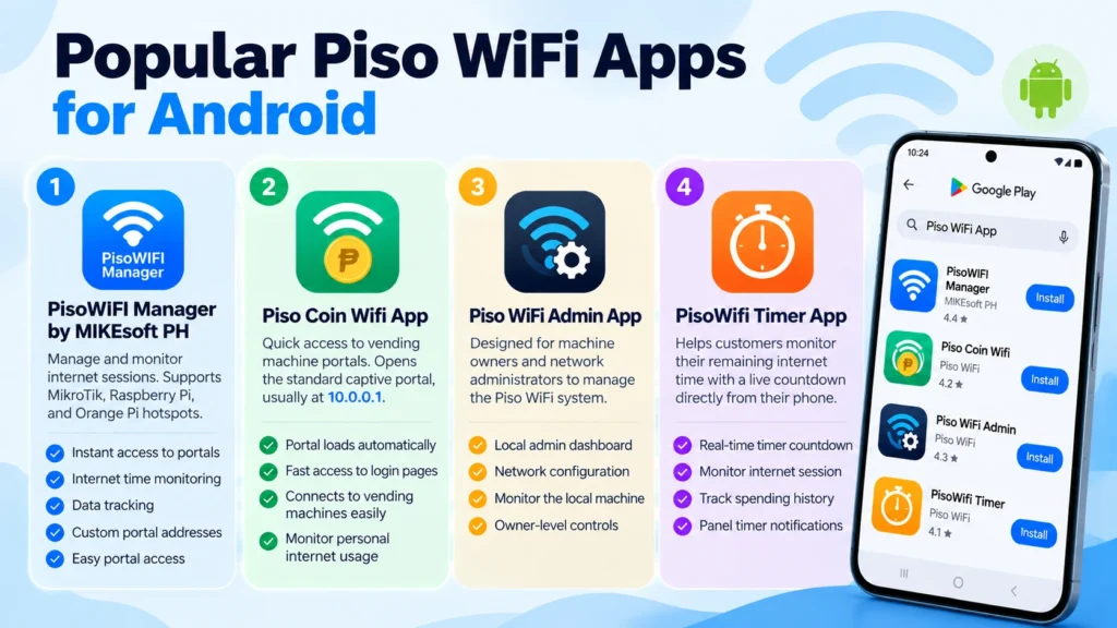Popular Piso WiFi Apps for Android
